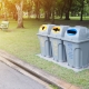 Colorful Commercial Trash Cans